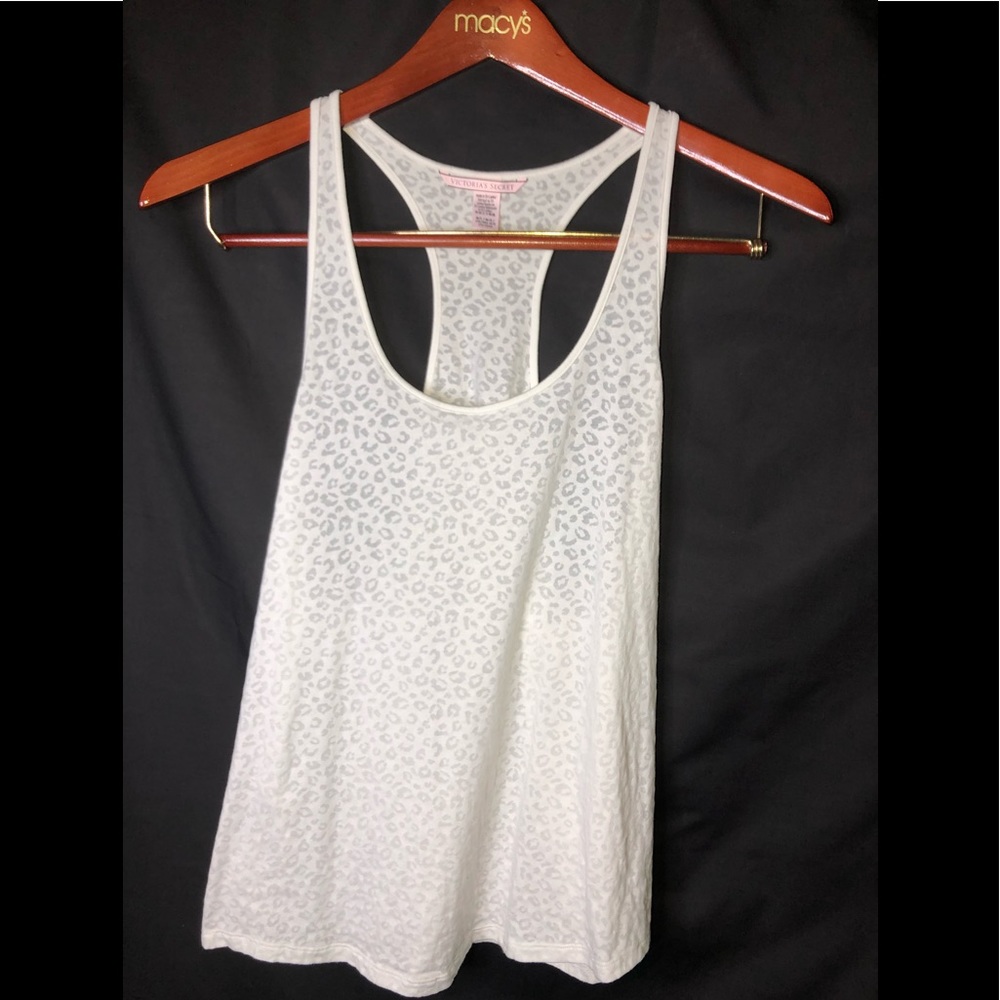 White Victoria secret cheetah print tank top